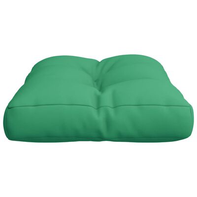 vidaXL Палетна възглавница, зелена, 60x40x12 см, текстил
