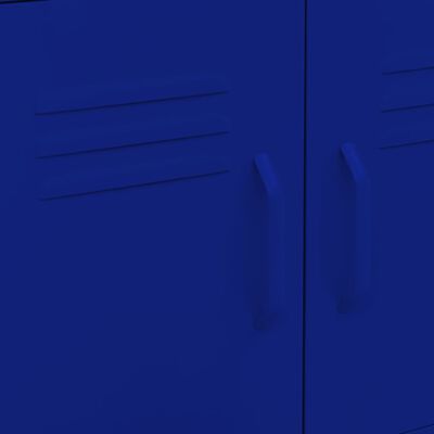 vidaXL Шкаф за съхранение, нейви синьо, 60x35x56 см, стомана