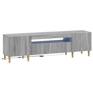 vidaXL LED телевизионен кабинет ARNHEM 153 x 35 x 43 см Сив Сонома