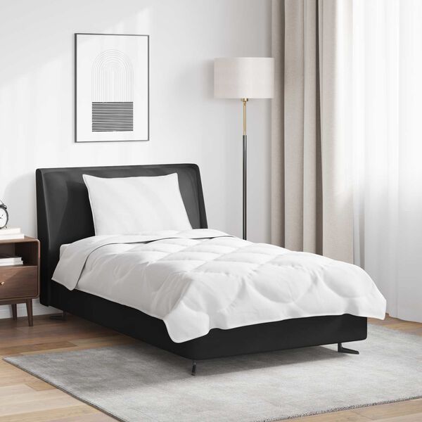 vidaXL Комплект завивки с възглавница 2 pcs Бяло Микрофибър