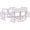 vidaXL Комплект дивани за открито 7 pcs Естествено и светло сиво