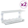 vidaXL Хранилки за птици за прозорец, 2 бр, акрил, 30x12x15 см