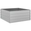 vidaXL Повдигната градинска леха, 100x100x45 см, стомана, сребриста