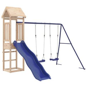 vidaXL Комбинирано детско съоръжение за игра на открито, бор масив