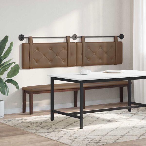 vidaXL Висяща табла Капучино 210 x 55 x 5 см Изкуствена