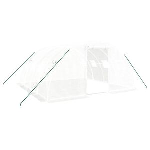 vidaXL Оранжерия със стоманена рамка, бяла, 16 м&sup2;, 4x4x2 м