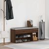 vidaXL Пейка за обувки, кафяв дъб, 102x30,5x45 см, инженерно дърво