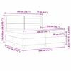 vidaXL LED кутия за пружини с легло Тъмен сив 200 x 200 cm текстил