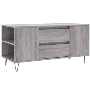 vidaXL Кафе маса, сив сонома, 102x44,5x50 см, инженерно дърво