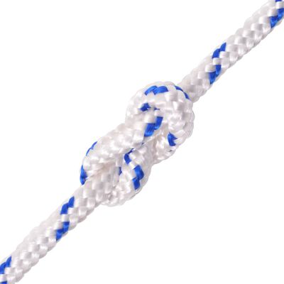 vidaXL Морско въже, полипропилен, 6 мм, 100 м, бяло