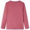 Детска тениска с дълъг ръкав, тъмночервена, 92