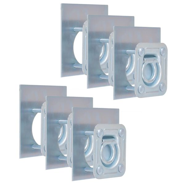 vidaXL Укрепващи пръстени за товар, 6 бр, поцинкована стомана, 2000 кг