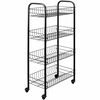 Metaltex Кухненска количка с 4 кошници Pisa, черна