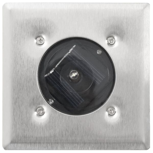 Соларни градински спотове за вграждане в земя, квадратни - 6 броя