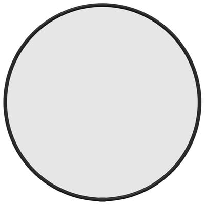 vidaXL Стенно огледало черно Ø 40 см кръгло