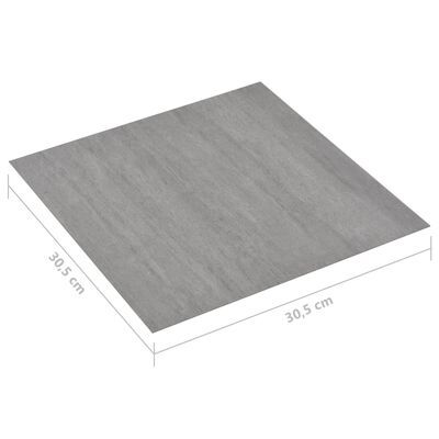 vidaXL Самозалепващи подови дъски 20 бр PVC 1,86 м² пръскано сиво