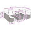 vidaXL Градински Софа Комплект със съхранение 10 pcs Черно Полиратан