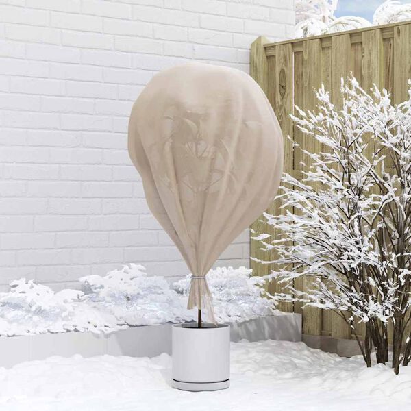 vidaXL Флийс за защита на растения от замръзване Бежово 50 x 3,2 м