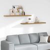 vidaXL Стенен рафт 2 pcs Кафяво 120 x 23,5 x 4 см Инженерно дърво