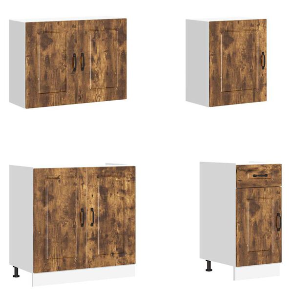 vidaXL Комплект кухненски шкафове от 7 части Kalmar, инженерно дърво