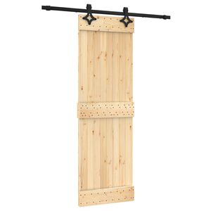 vidaXL Преплъзваща се врата 70 x 210 cm Естествено и черно