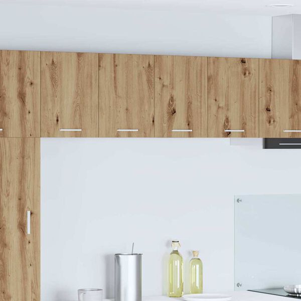 vidaXL Висящ шкаф 2 pcs Занаятчийски дъб и бяло 60 x 31 x 40 см