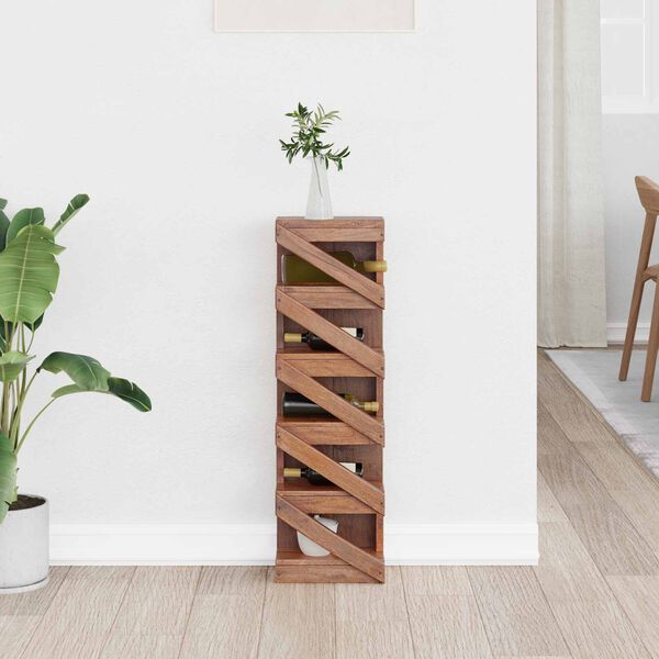 vidaXL Стелаж Кафяво 24 x 14 x 80 см Масивно махагоново дърво