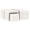 vidaXL Комплект градински кутии от 4 части, бели, масивно дърво бор