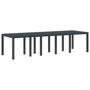 vidaXL Градинска маса Антрацит 300 x 100 x 73 см полиратан