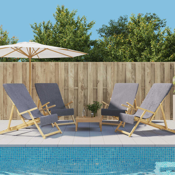 vidaXL Плажни кърпи 4 бр антрацит 60x135 см текстил 400 GSM