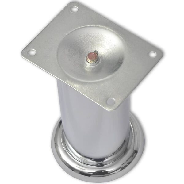 vidaXL Кръгли крака за диван, 8 бр, хром, 120 мм