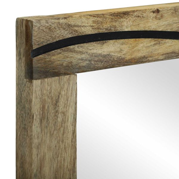 vidaXL Огледало за баня с огледало Кафяво 70 x 50 x 2,5 см