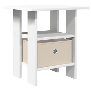 vidaXL Нощно шкафче Бяло 41 x 40 x 45 см Инженерна дървесина