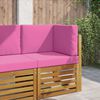 vidaXL Възглавница за диван на открито 3 pcs Розово Полиестер
