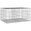 vidaXL Клетка за зайци, 2 панела, 110x79x54 см, поцинковано желязо