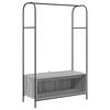 vidaXL Държач за дрехи Сив 100 x 44 x 160 см Инженерна дървесина