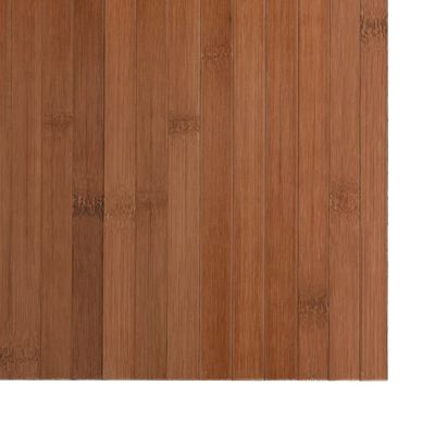 vidaXL Килим, правоъгълен, кафяв, 100x200 см, бамбук
