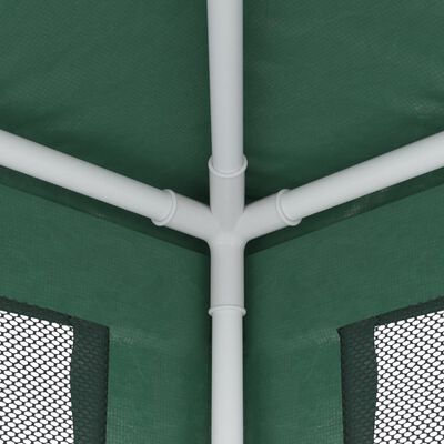 vidaXL Парти палатка с 8 мрежести странични стени зелена 9x4 м HDPE
