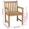 vidaXL Градински столове, 4 бр, бежови възглавници, тиково дърво масив