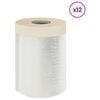 vidaXL Прахосмукачна кърпа с лепило 12 бр. Прозрачен 30 x 3300 см HDPE