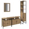 vidaXL Комплект мебели за баня 4 бр. Дъб 33 x 33 x 185,5 см