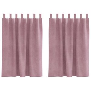 vidaXL Затъмняващи завеси 2 pcs Тъмен розов 140 x 140 cm Кадифе