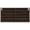 vidaXL Шкаф витрина, кафяв дъб, 100x8,5x50 см, инженерно дърво