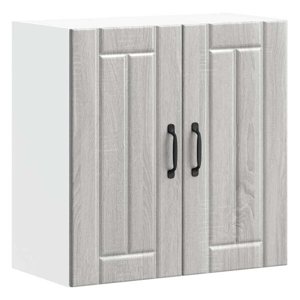 vidaXL Кухненски стенен шкаф Lucca, сив сонома, инженерно дърво