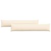 vidaXL Диван възглавници 2 pcs Крем 200 x 40 см Кордюрова тъкан