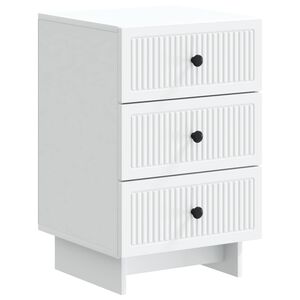 vidaXL Нощен шкаф Бяло 43 x 41 x 66,5 см Инженерна дървесина