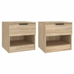 vidaXL Нощни шкафчета, 2 бр, сонома дъб, инженерно дърво