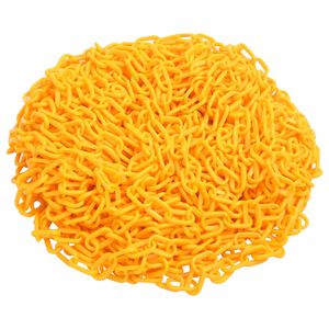 vidaXL Предупредителна верига, жълта, 100 м, &Oslash;6 мм, пластмаса