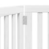 vidaXL Сгъваема преграда за кучета 3 панела бял 150 см тополово дърво