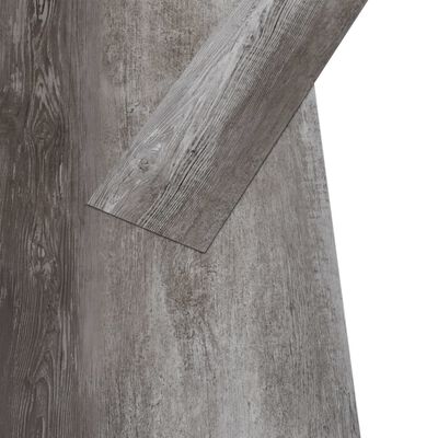 vidaXL Несамозалепващи PVC подови дъски 5,26 м² 2 мм дърво на ивици